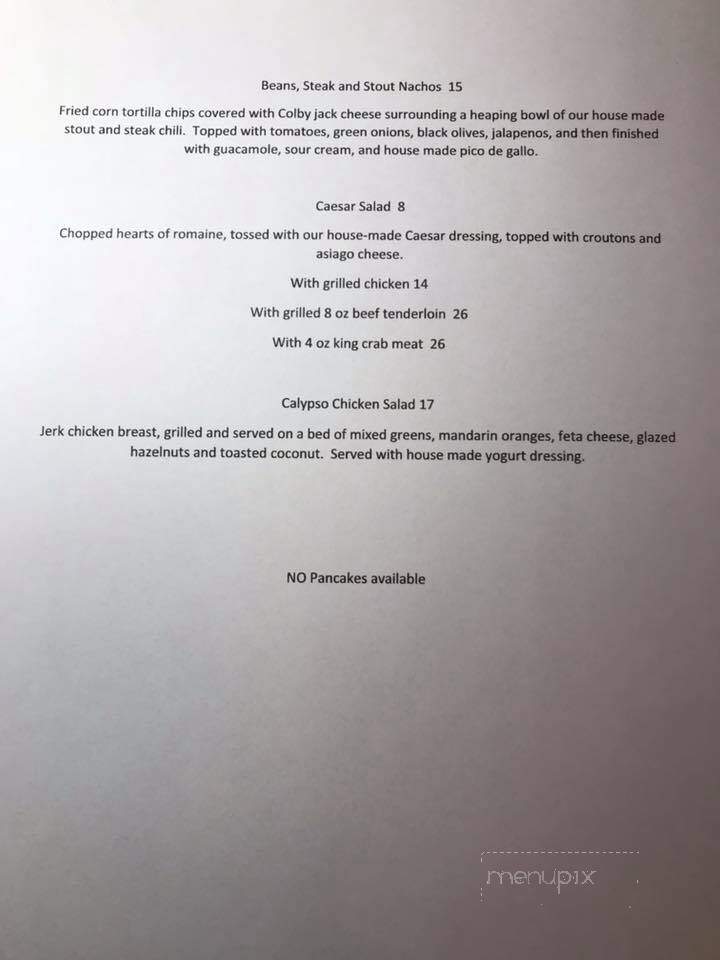 Silver Gulch Brewery - Fairbanks, AK menu_pic