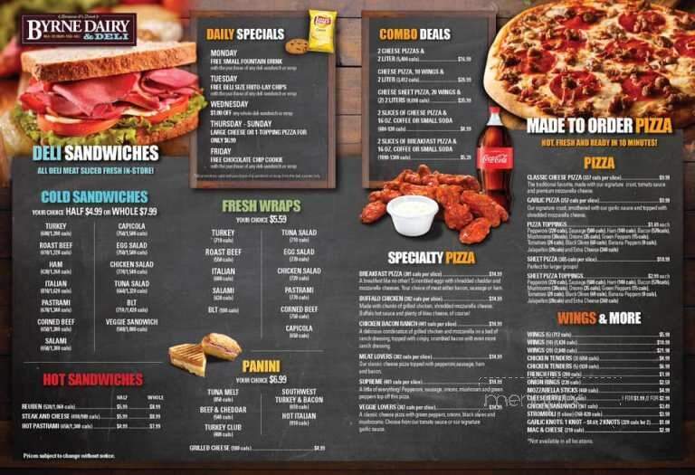 Byrne Dairy Stores - Horseheads, NY menu_pic