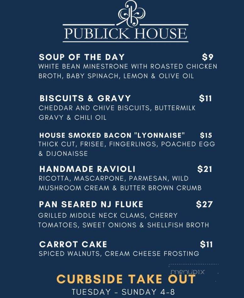 Dillons Publick House - Mountainside, NJ menu_pic
