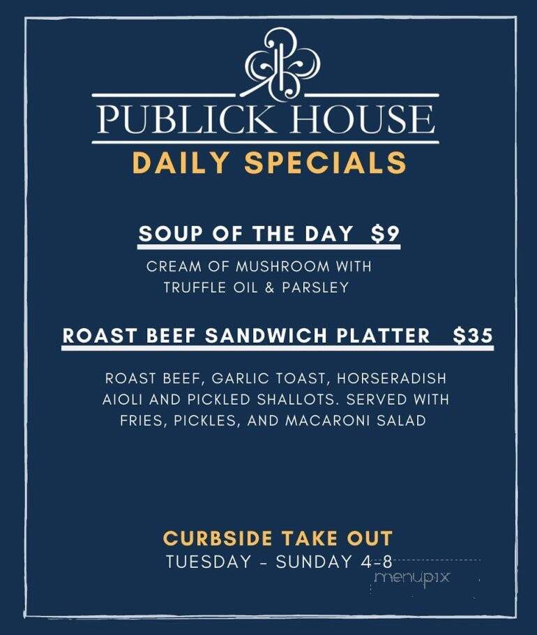 Dillons Publick House - Mountainside, NJ menu_pic