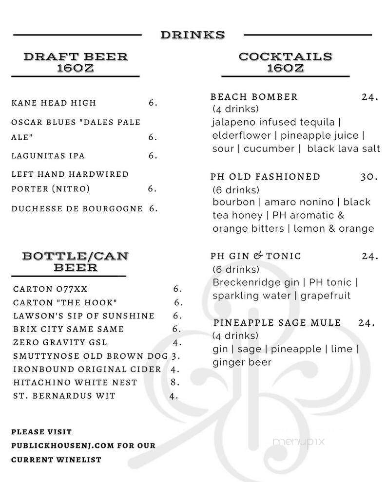Dillons Publick House - Mountainside, NJ menu_pic