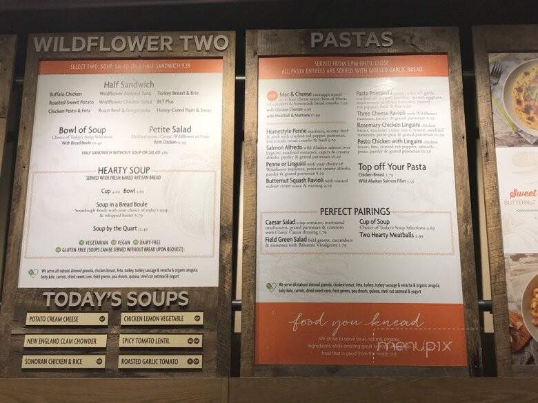 Wildflower Bread Co - Sedona, AZ menu_pic