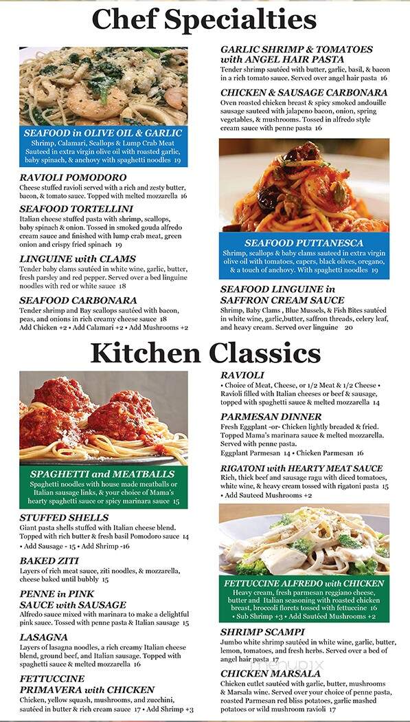 Mama's Italian Restaurant - Perry, FL menu_pic