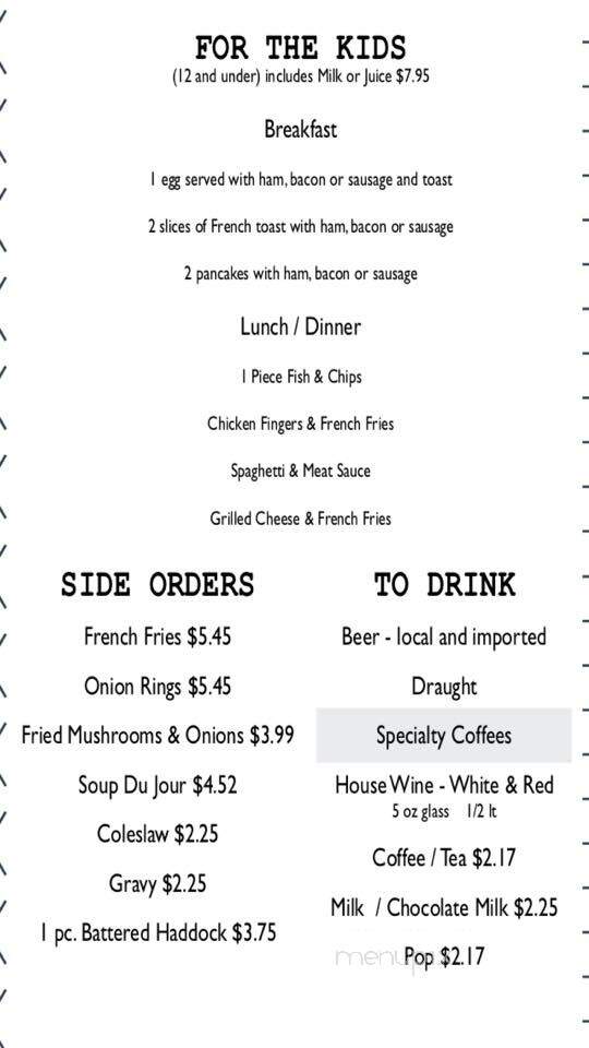 Chebucto Inn - Halifax, NS menu_pic