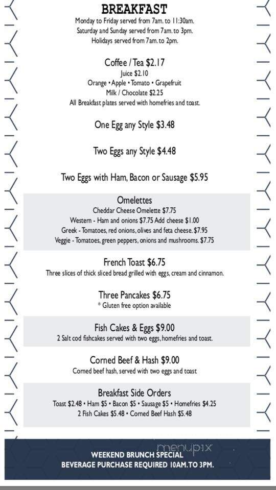 Chebucto Inn - Halifax, NS menu_pic