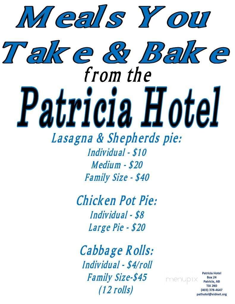 Patricia Hotel - Patricia, AB