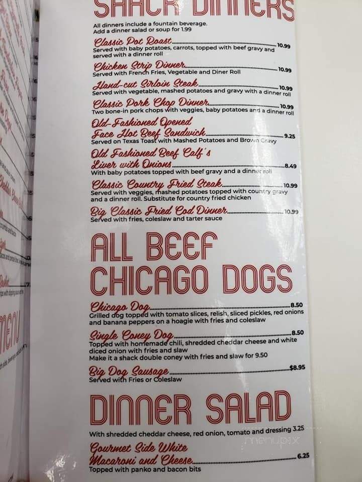 Sugar Shack Restaurant - Altoona, IA menu_pic