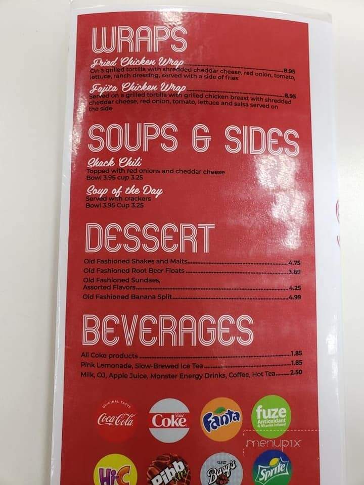 Sugar Shack Restaurant - Altoona, IA menu_pic