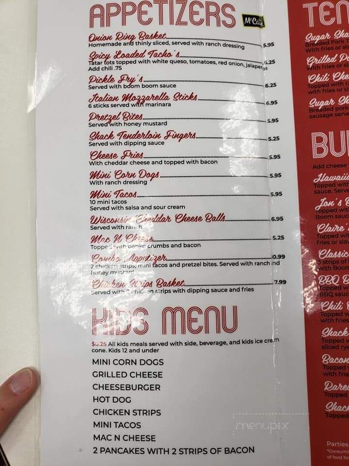 Sugar Shack Restaurant - Altoona, IA menu_pic