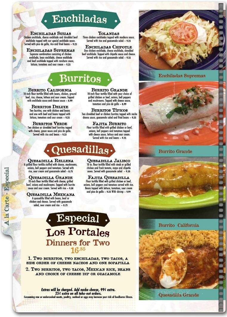 Los Portales Mexican Restaurant - Murray, KY menu_pic