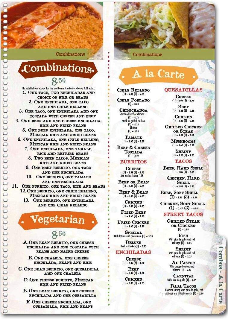 Los Portales Mexican Restaurant - Murray, KY menu_pic