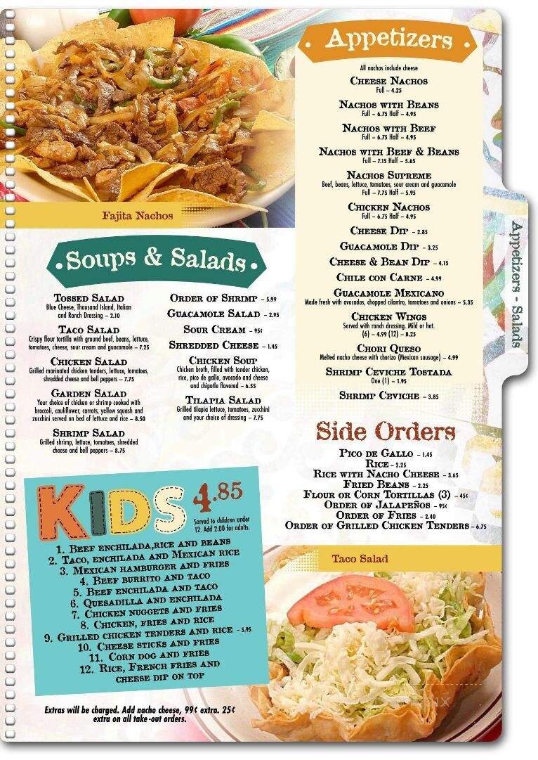 Los Portales Mexican Restaurant - Murray, KY menu_pic