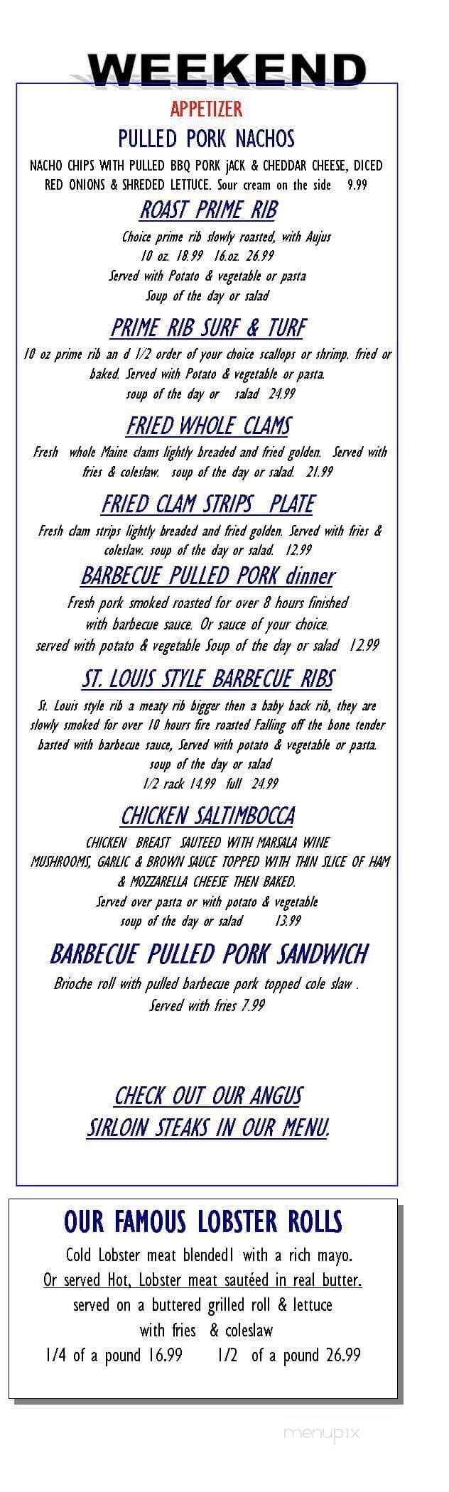 Roast House Restaurant & Pub - Blackstone, MA menu_pic