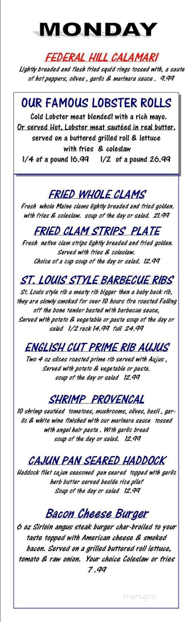 Roast House Restaurant & Pub - Blackstone, MA menu_pic