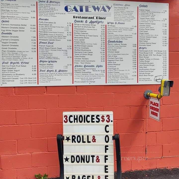 Gateway Diner - Highland, NY menu_pic