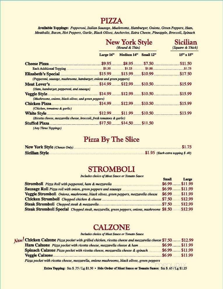 Elizabeth's Italian Restaurant - Pittsboro, NC