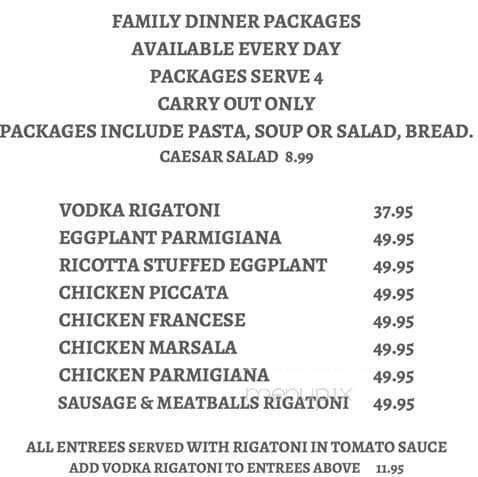 Non Solo Pasta Restaurant - Morrisville, PA menu_pic