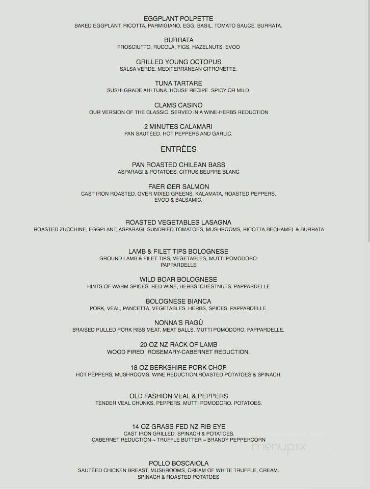 Non Solo Pasta Restaurant - Morrisville, PA menu_pic
