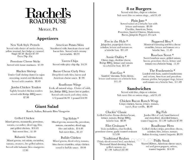 Rachel's Roadhouse - Mercer, PA