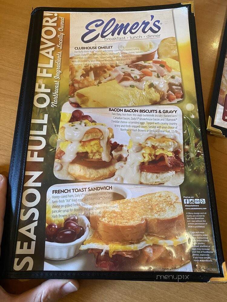 Elmer's Restaurant - Tacoma, WA menu_pic