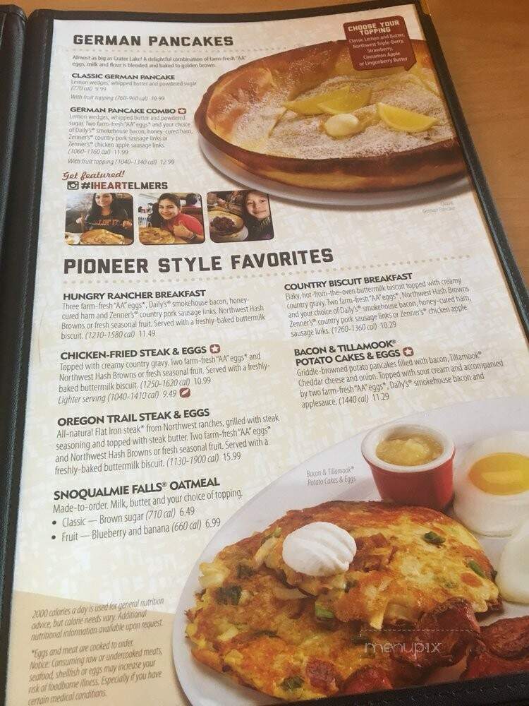 Elmer's Restaurant - Tacoma, WA menu_pic