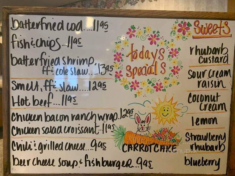 Beth's Twin Bluff Cafe - Nelson, WI menu_pic