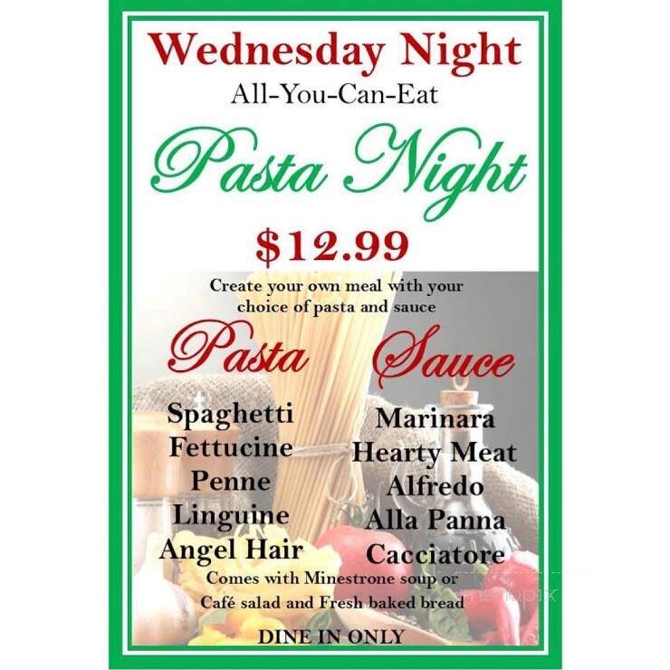 Strings Italian Cafe - Modesto, CA menu_pic