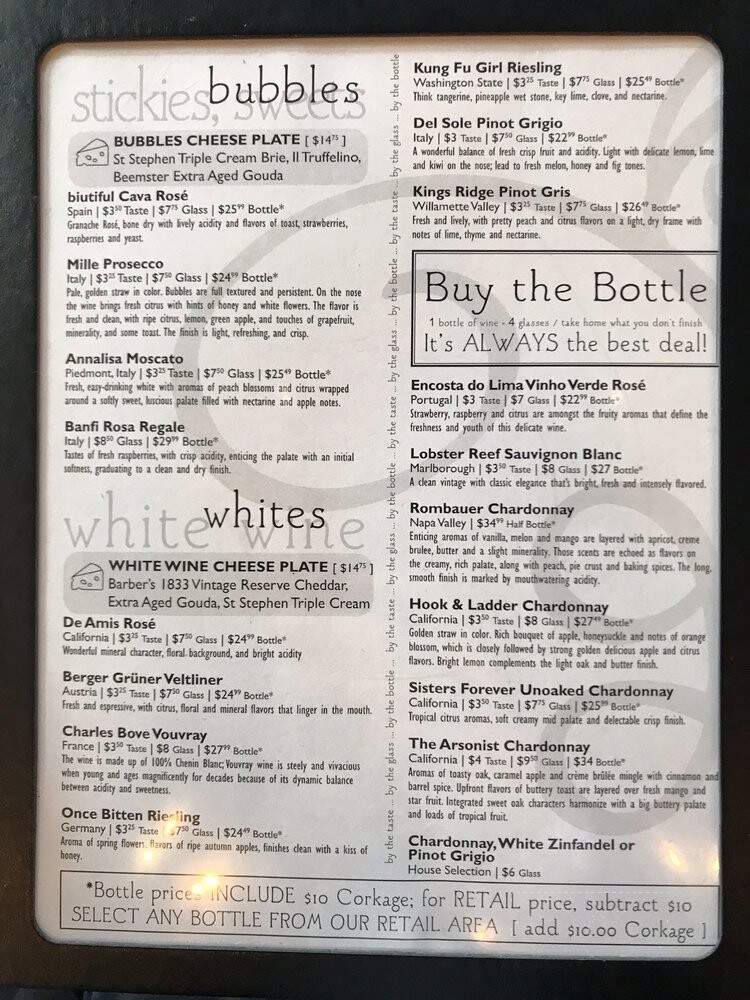 Grapevine Riverwalk - Rock Hill, SC menu_pic