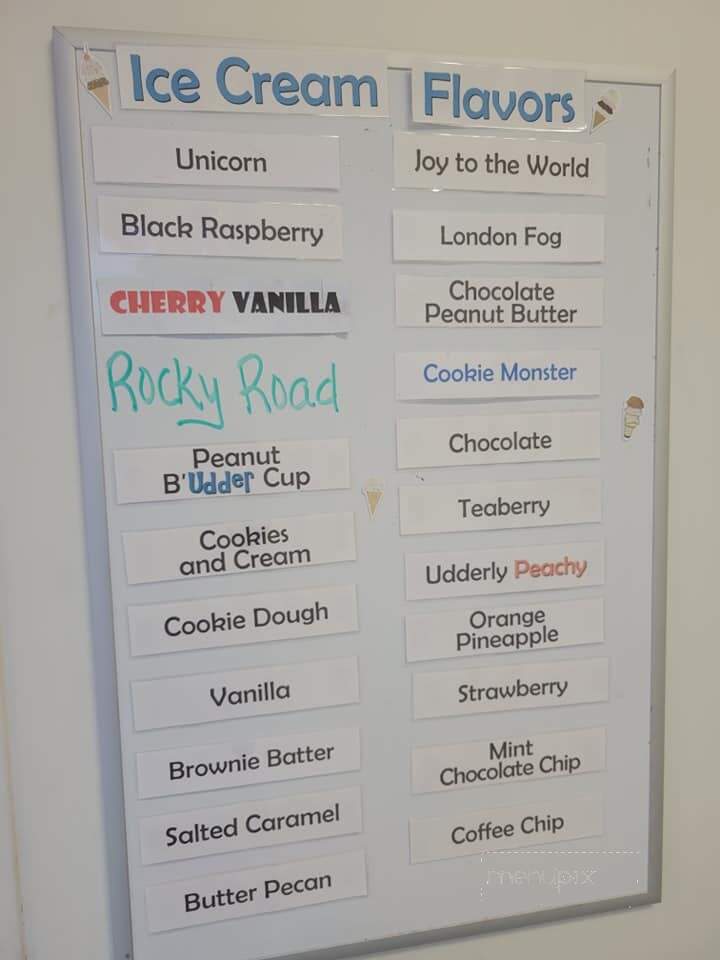 Udder Bliss Creamery - Elizabethtown, PA menu_pic