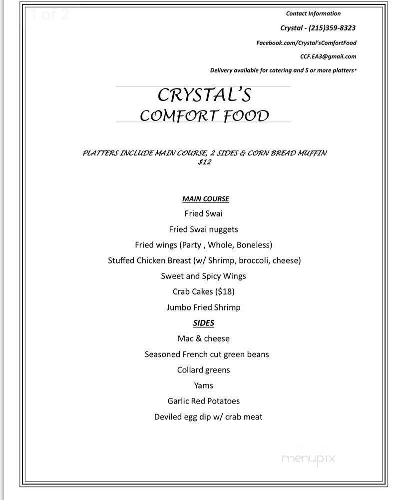 Crystal's Comfort Food - Lansdowne, PA