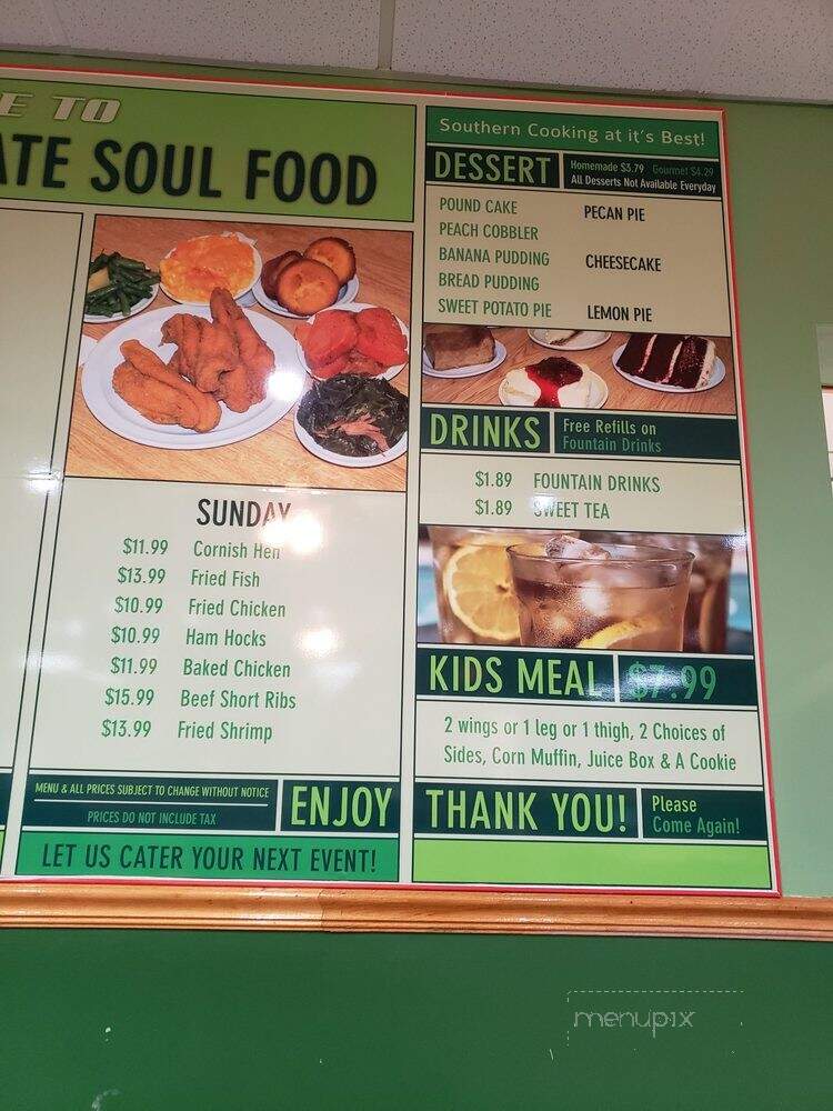 Priscillas Ultimate Soulfood - Hazel Crest, IL menu_pic