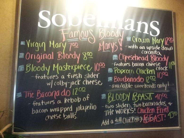 Sobelman's Pub N Grill NorthShore - Mequon, WI menu_pic