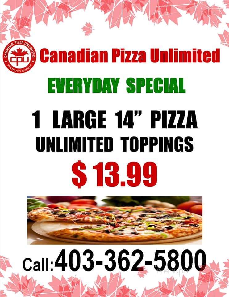 Canadian Pizza Unlimited - Brooks, AB menu_pic