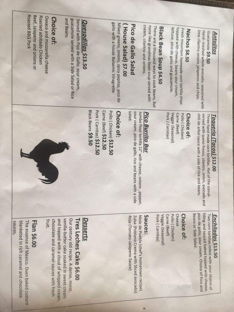 Pico de Gallo - Stuyvesant, NY menu_pic