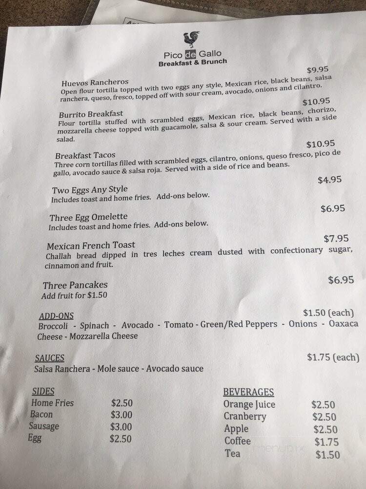 Pico de Gallo - Stuyvesant, NY menu_pic