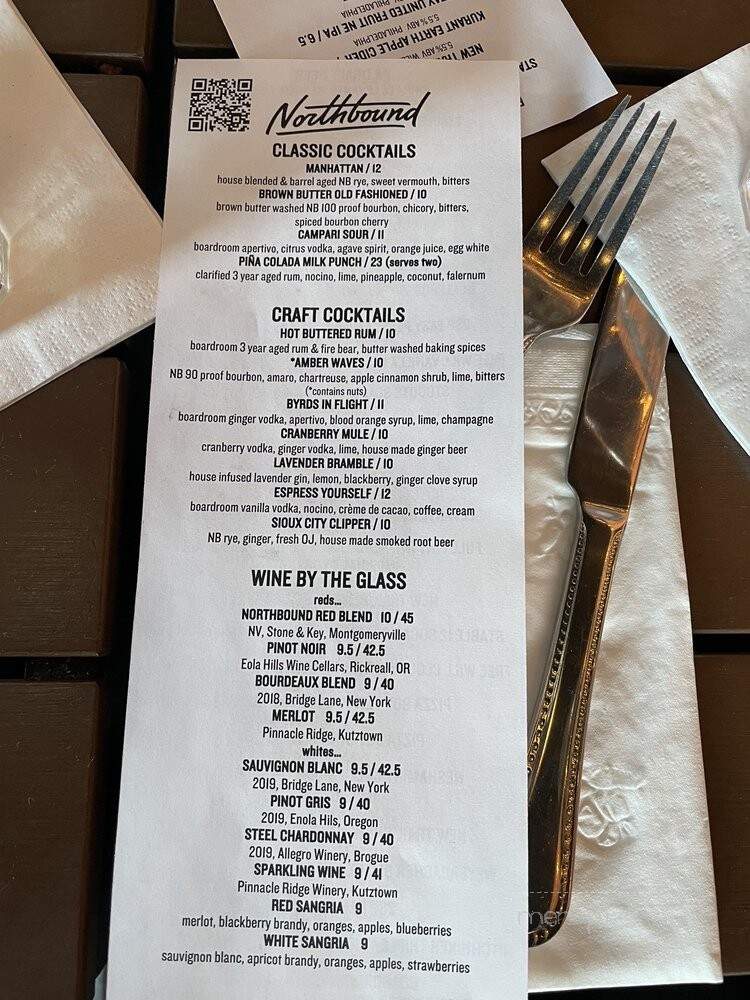 Northbound - Souderton, PA menu_pic