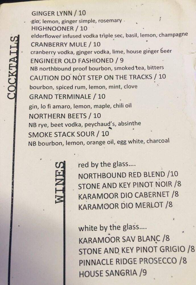 Northbound - Souderton, PA menu_pic