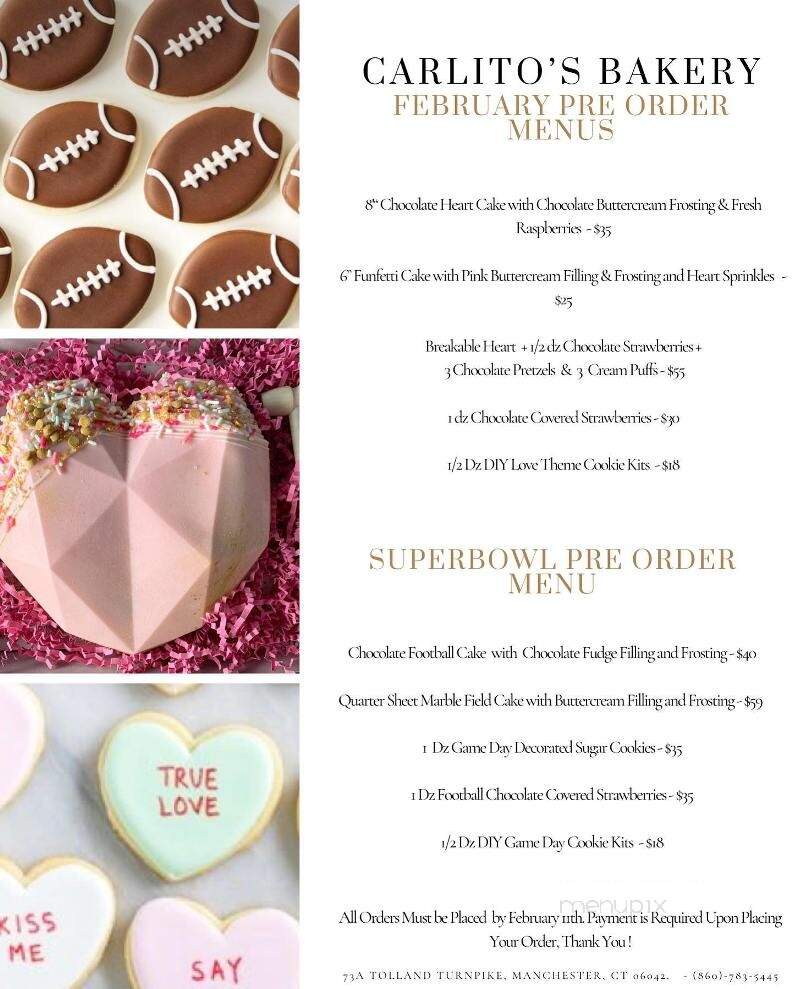 Carlito's Bakery - Manchester, CT menu_pic