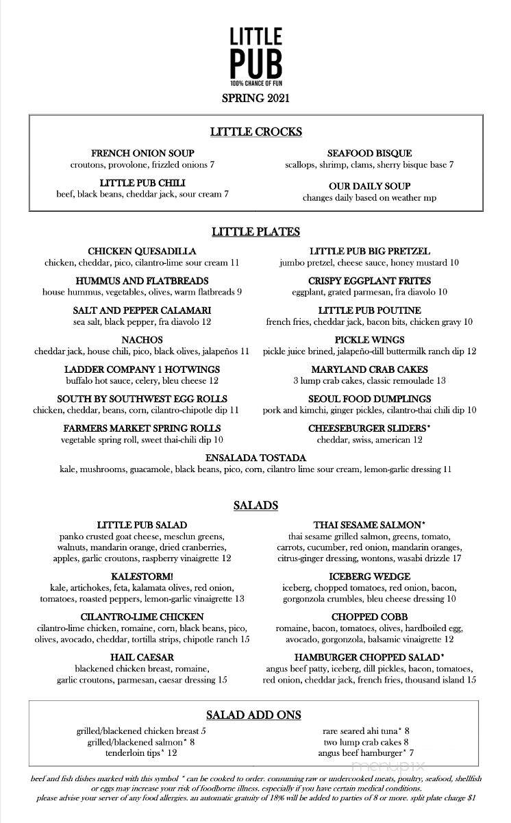 Little Pub - Stratford, CT menu_pic