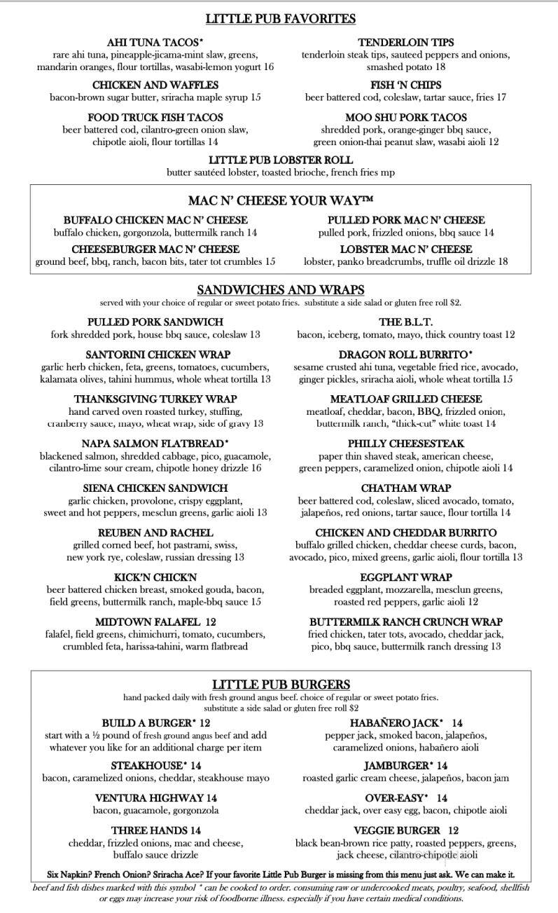 Little Pub - Stratford, CT menu_pic