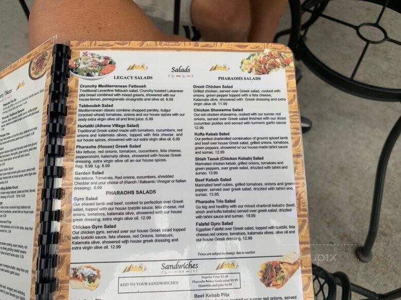 Pharaohs Legacy - Fayetteville, NC menu_pic