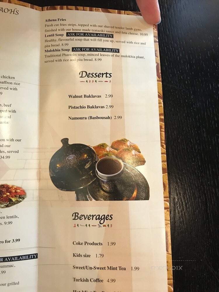 Pharaohs Legacy - Fayetteville, NC menu_pic