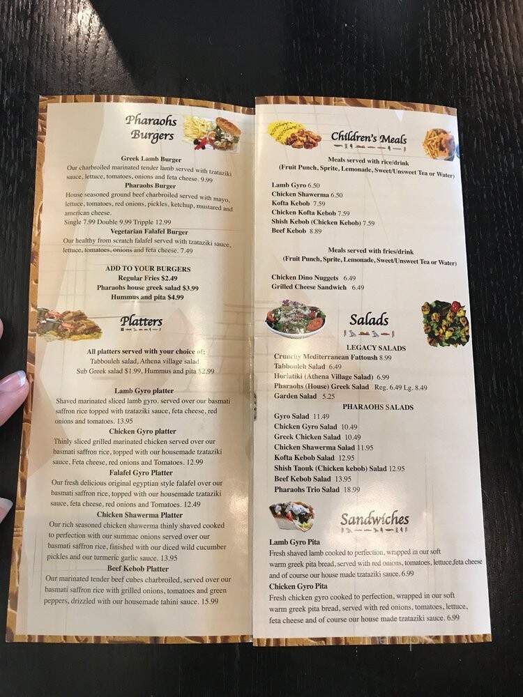 Pharaohs Legacy - Fayetteville, NC menu_pic