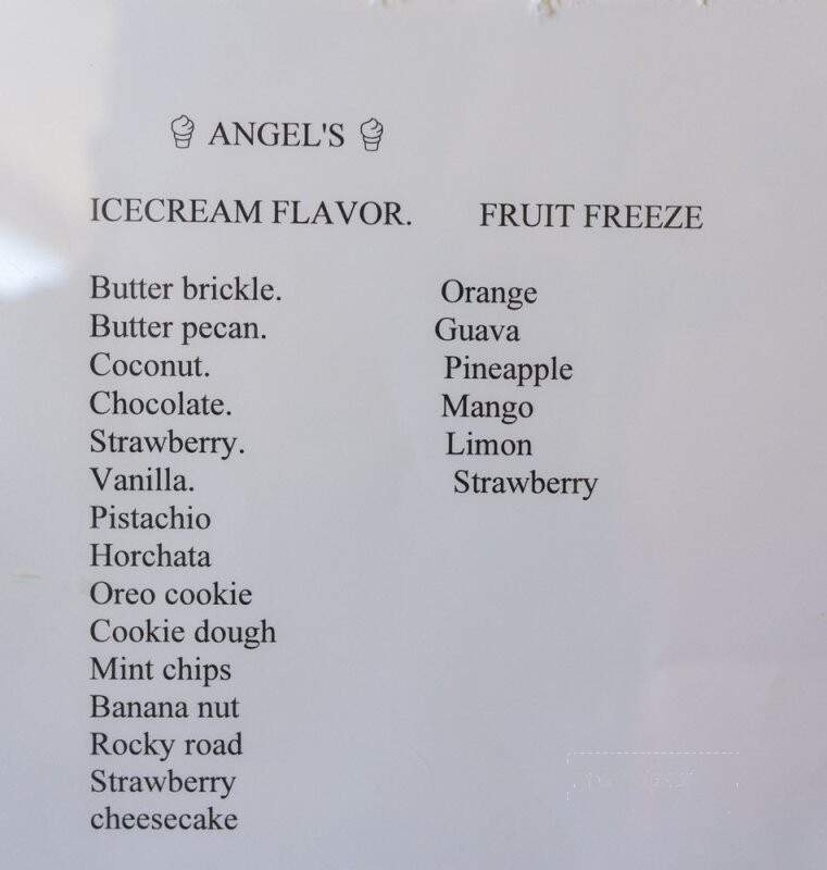 Angel's Ice Cream - Rancho Cordova, CA menu_pic