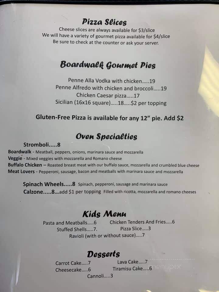 Boardwalk Pizzeria - Niantic, CT menu_pic