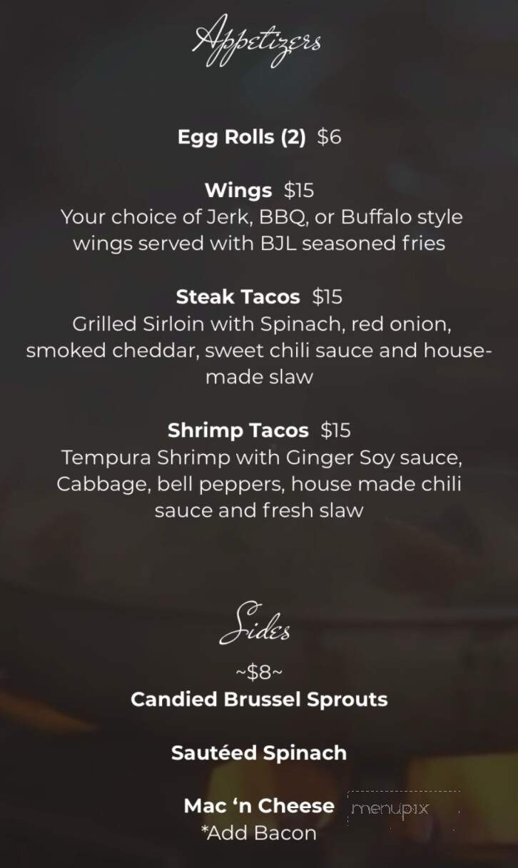 Black Jockey's Lounge - Louisville, KY menu_pic