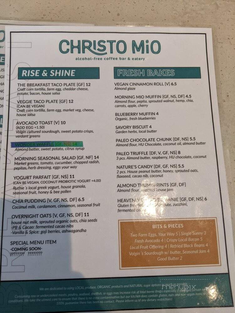 Christo Mio - Houston, TX menu_pic