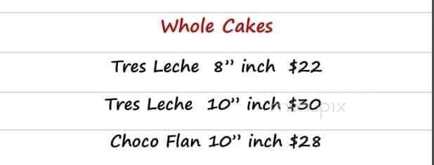 Froggie Latin Kitchen - Cedar Lake, IN menu_pic