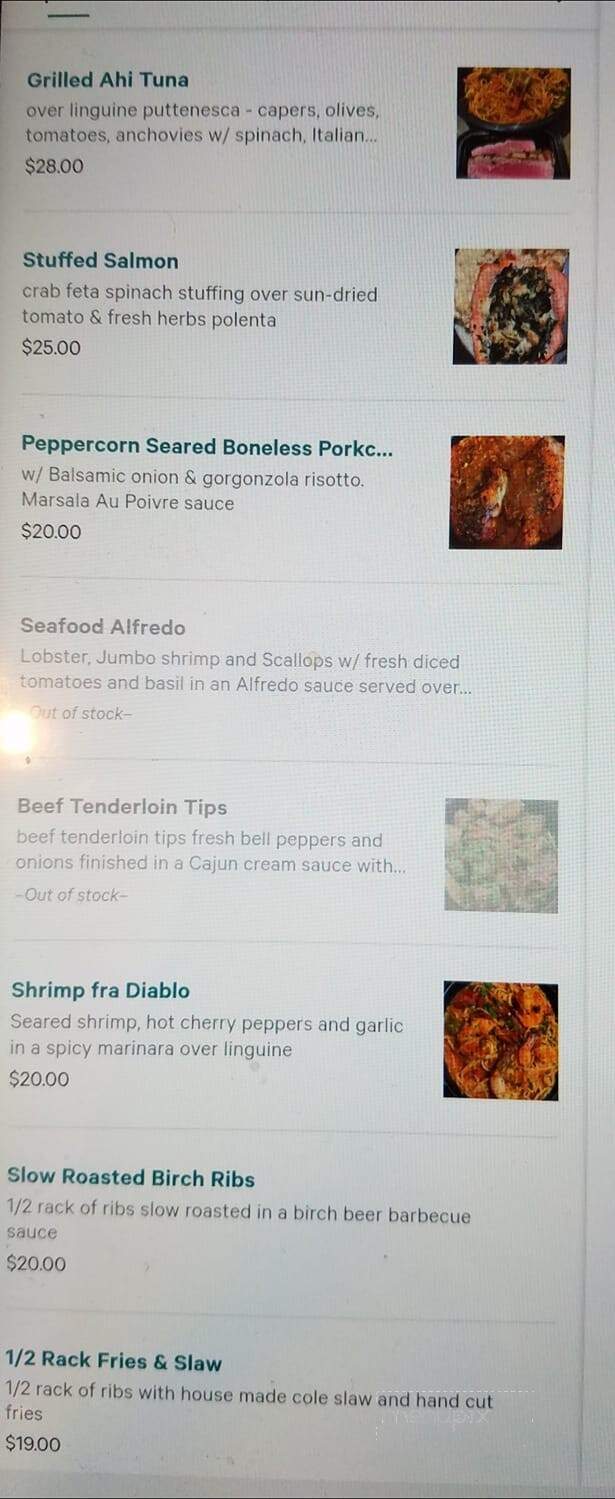 Zina's Cucina - Marlborough, CT menu_pic