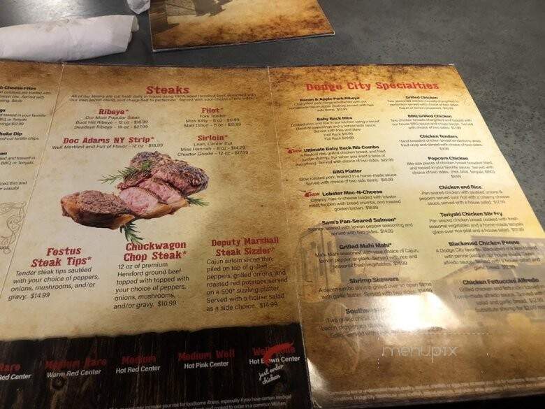 Dodge City Steakhouse - Asheboro, NC menu_pic